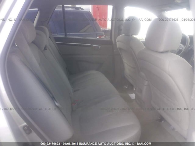 5NMSG73D87H065068 - 2007 HYUNDAI SANTA FE GLS SILVER photo 8