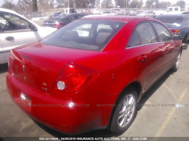 1G2ZG558264111086 - 2006 PONTIAC G6 SE1 RED photo 4