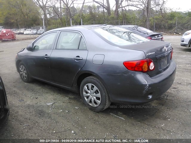 2T1BU4EE0AC348350 - 2010 TOYOTA COROLLA S/LE/XLE GRAY photo 3