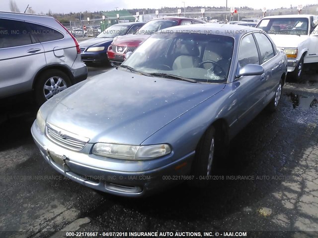 1YVGE22C2V5634689 - 1997 MAZDA 626 DX/LX BLUE photo 2