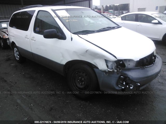 4T3ZF13C63U511360 - 2003 TOYOTA SIENNA LE/XLE WHITE photo 1