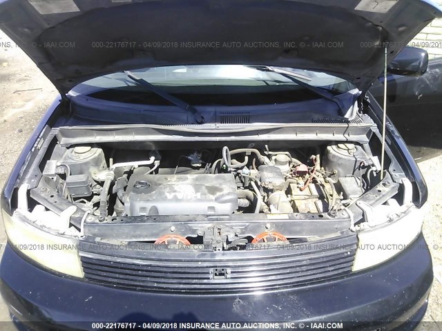 JTLKT334X50178512 - 2005 TOYOTA SCION XB BLACK photo 10