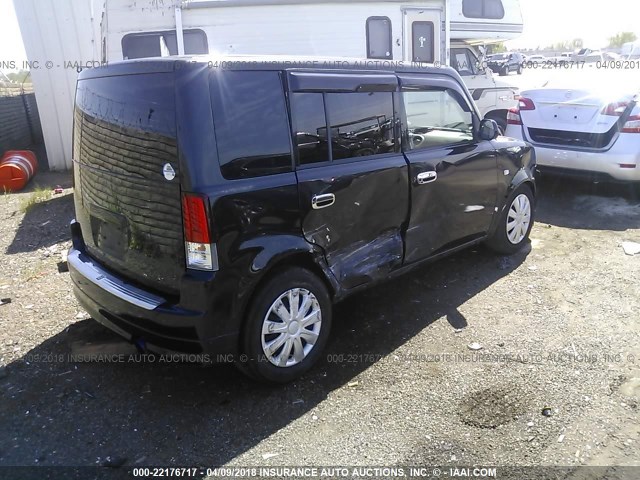 JTLKT334X50178512 - 2005 TOYOTA SCION XB BLACK photo 4