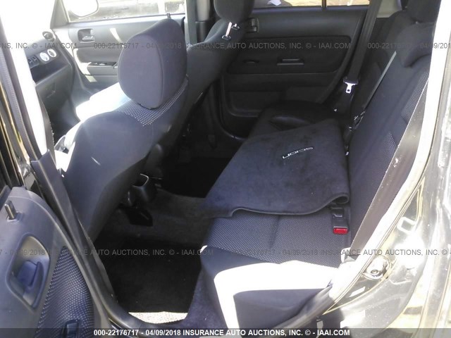 JTLKT334X50178512 - 2005 TOYOTA SCION XB BLACK photo 8