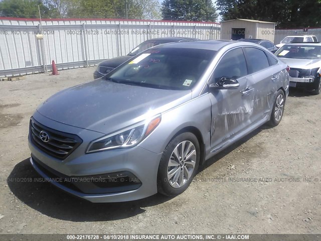 5NPE34AF8HH445673 - 2017 HYUNDAI SONATA SPORT/LIMITED GRAY photo 2