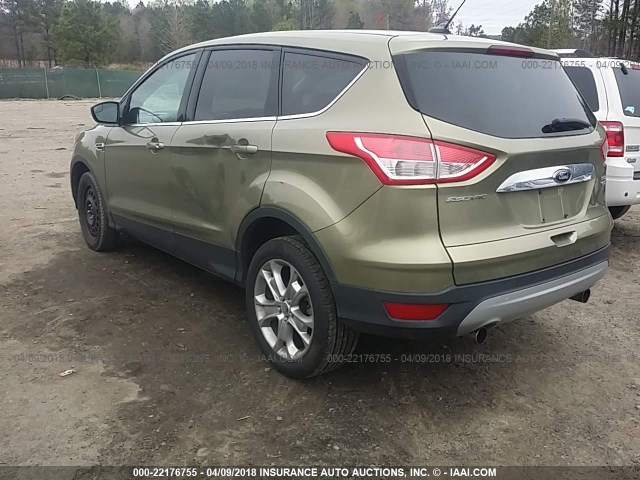 1FMCU9H95DUC87144 - 2013 FORD ESCAPE SEL TAN photo 3