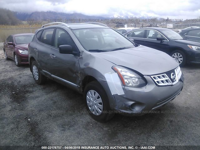 JN8AS5MT0EW622137 - 2014 NISSAN ROGUE SELECT S GRAY photo 1