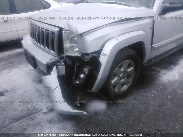 1J8HG58P17C527494 - 2007 JEEP COMMANDER LIMITED SILVER photo 6