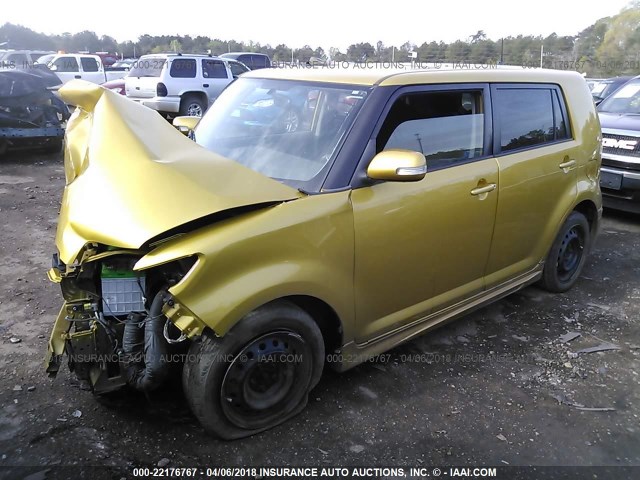 JTLKE50E581054293 - 2008 TOYOTA SCION XB ყვითელი ფოტო 2