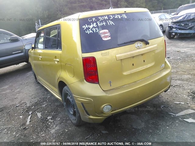 JTLKE50E581054293 - 2008 TOYOTA SCION XB ყვითელი ფოტო 3