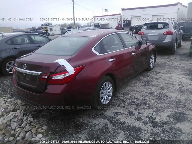 1N4AL3AP4GN375627 - 2016 NISSAN ALTIMA 2.5/S/SV/SL/SR RED photo 4