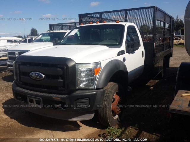 1FDUF5GT4BEA48034 - 2011 FORD F550 SUPER DUTY WHITE photo 2