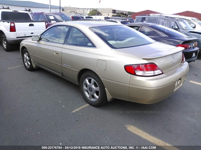 2T1CF28P6YC269811 - 2000 TOYOTA CAMRY SOLARA SE/SLE ოქროსფერი ფოტო 3