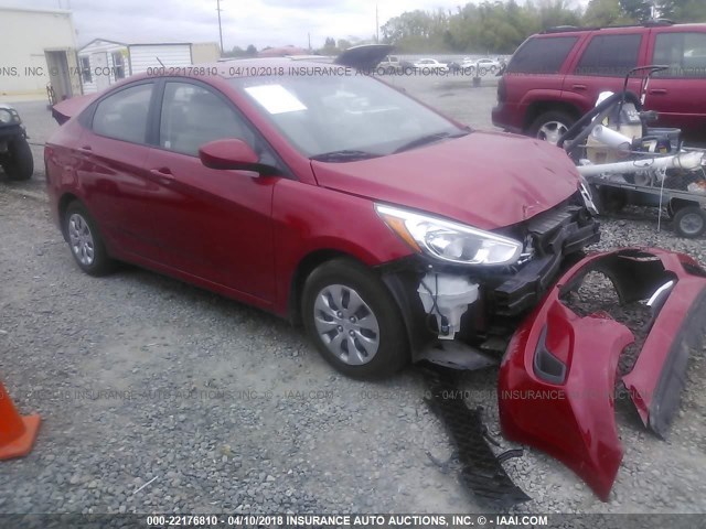 KMHCT4AE4GU125457 - 2016 HYUNDAI ACCENT SE RED photo 1