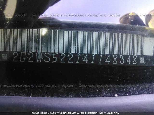 2G2WS522141148348 - 2004 PONTIAC GRAND PRIX GT2 წითელი ფოტო 9