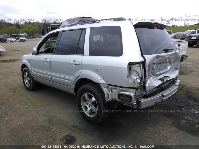 5FNYF18676B021566 - 2006 HONDA PILOT EX SILVER photo 3