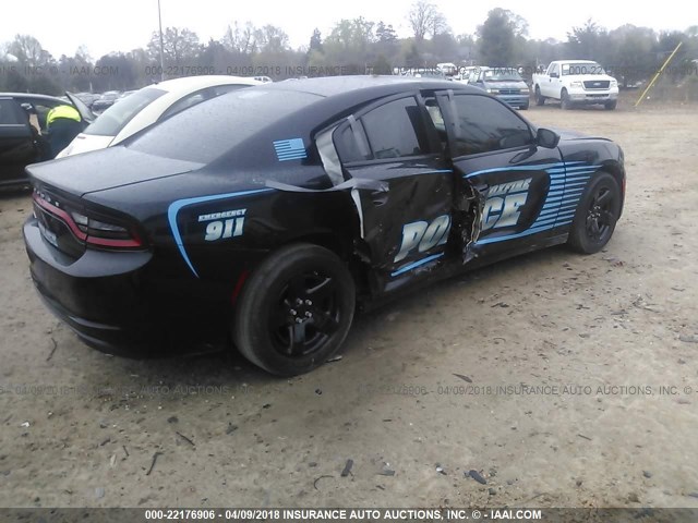 2C3CDXAT7FH890654 - 2015 DODGE CHARGER POLICE BLACK photo 4