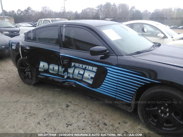 2C3CDXAT7FH890654 - 2015 DODGE CHARGER POLICE BLACK photo 6
