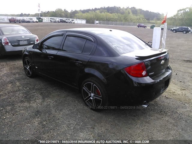 1G1AM58B877374507 - 2007 CHEVROLET COBALT SS BLACK photo 3