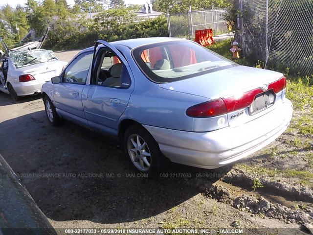 1FAFP6631WK297258 - 1998 FORD CONTOUR LX/SPORT/SE Light Blue photo 3