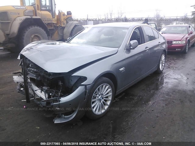 WBAFU7C51CDU61488 - 2012 BMW 535 XI GRAY photo 2