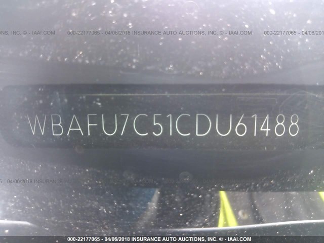 WBAFU7C51CDU61488 - 2012 BMW 535 XI Gri fotoğraf 9