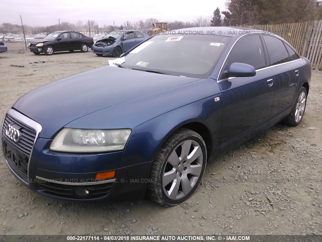 WAUDG74F45N108603 - 2005 AUDI A6 3.2 QUATTRO BLUE photo 2