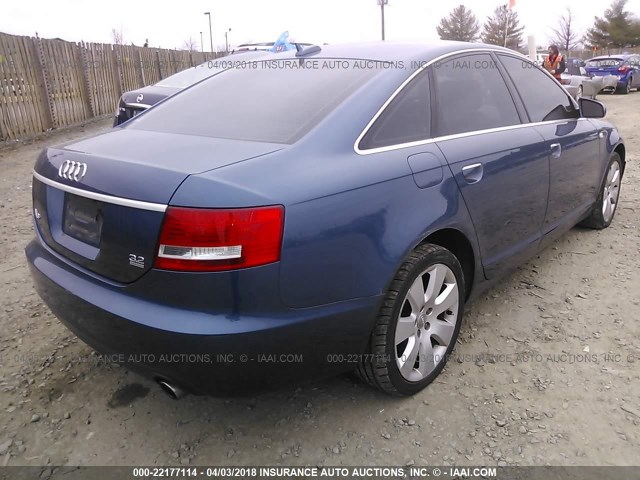 WAUDG74F45N108603 - 2005 AUDI A6 3.2 QUATTRO BLUE photo 4