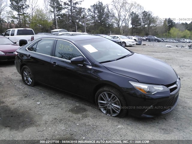 4T1BF1FK6FU033491 - 2015 TOYOTA CAMRY LE/XLE/SE/XSE BLACK photo 1