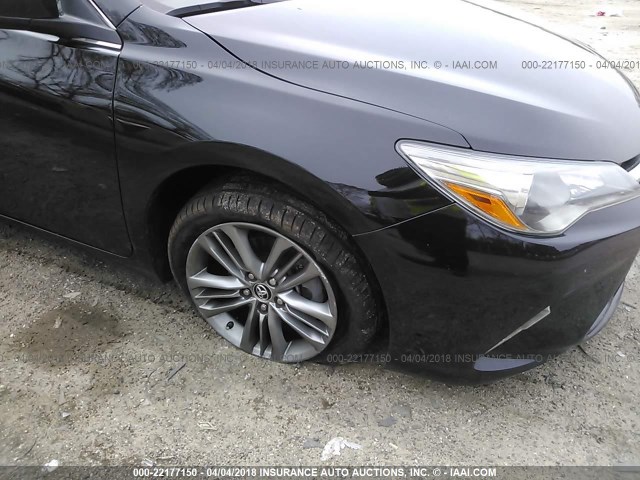 4T1BF1FK6FU033491 - 2015 TOYOTA CAMRY LE/XLE/SE/XSE BLACK photo 6