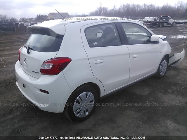 ML32A3HJ9HH018100 - 2017 MITSUBISHI MIRAGE ES WHITE photo 4