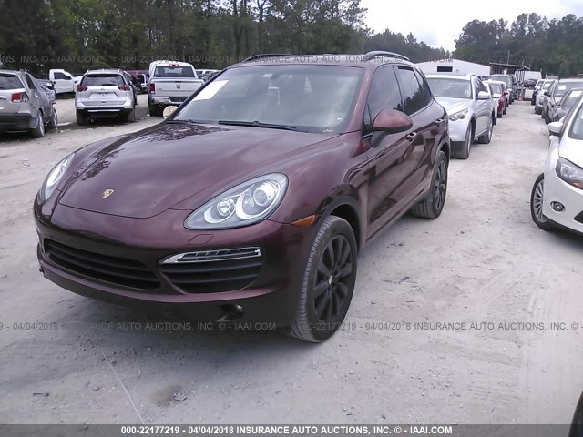 WP1AB2A24BLA54802 - 2011 PORSCHE CAYENNE S BURGUNDY photo 2