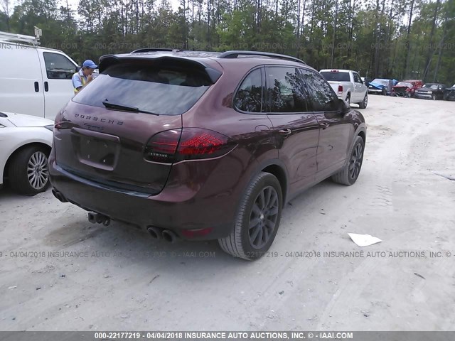 WP1AB2A24BLA54802 - 2011 PORSCHE CAYENNE S BURGUNDY photo 4