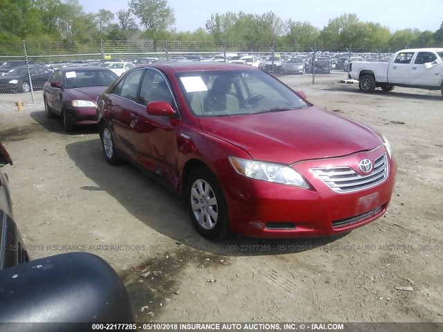 4T1BB46K28U046934 - 2008 TOYOTA CAMRY HYBRID RED photo 1