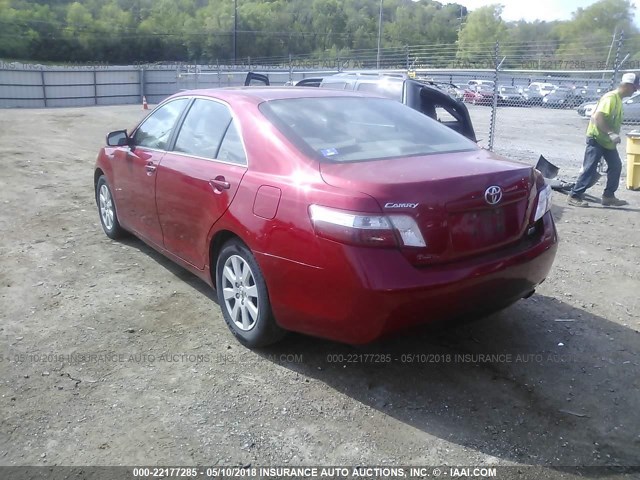 4T1BB46K28U046934 - 2008 TOYOTA CAMRY HYBRID RED photo 3