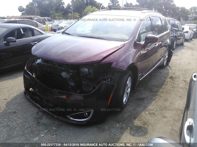 2C4RC1BG1HR661438 - 2017 CHRYSLER PACIFICA TOURING L RED photo 2