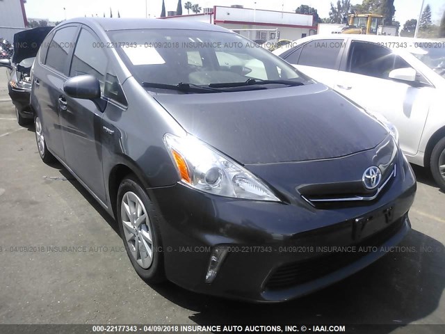 JTDZN3EU8C3033241 - 2012 TOYOTA PRIUS V GRAY photo 1