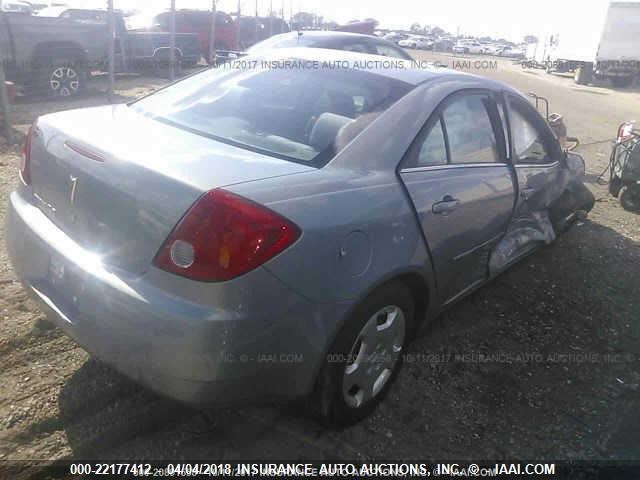 1G2ZF58BX74149953 - 2007 PONTIAC G6 VALUE LEADER/BASE BLUE photo 4