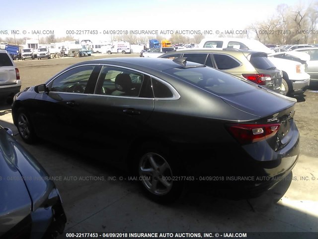 1G1ZB5ST0HF189062 - 2017 CHEVROLET MALIBU LS ნაცრისფერი ფოტო 3