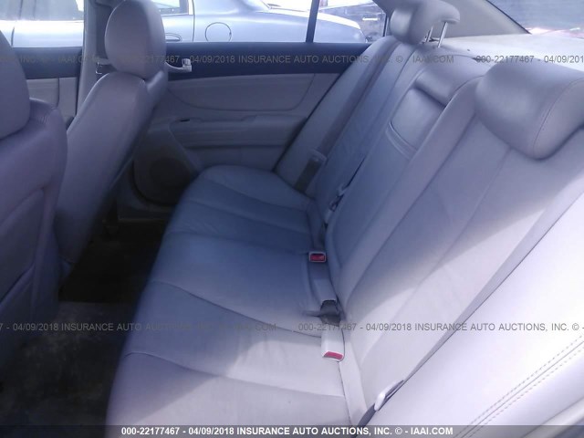 5NPEU46F66H012503 - 2006 HYUNDAI SONATA GLS/LX SILVER photo 8