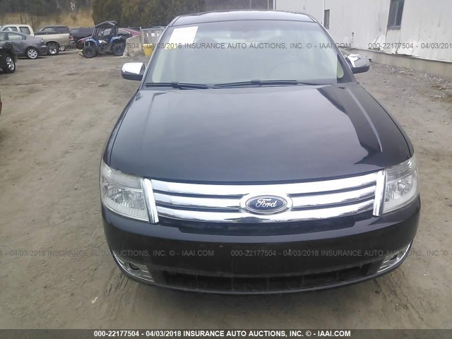 1FAHP28W68G133633 - 2008 FORD TAURUS LIMITED BLACK photo 6