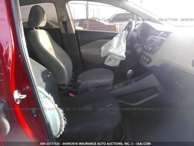 KNADM4A3XF6468956 - 2015 KIA RIO LX RED photo 5