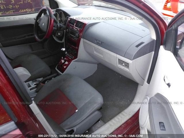 1B3HB78K67D331732 - 2007 DODGE CALIBER R/T RED photo 5