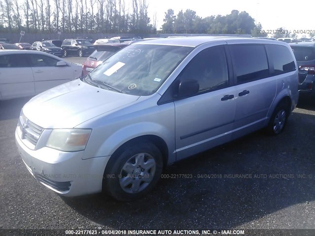 1D8HN44H58B119756 - 2008 DODGE GRAND CARAVAN SE SILVER photo 2