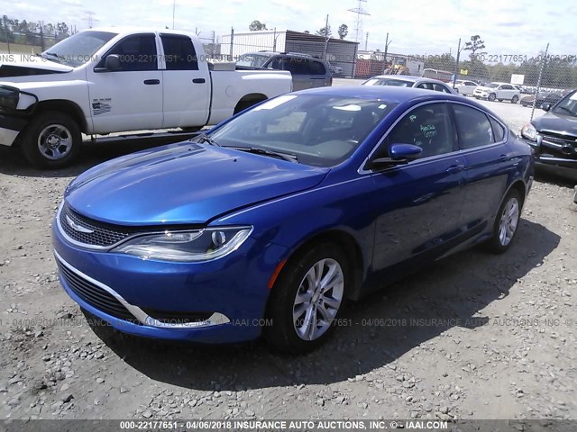 1C3CCCAB4HN507556 - 2017 CHRYSLER 200 LIMITED BLUE photo 2