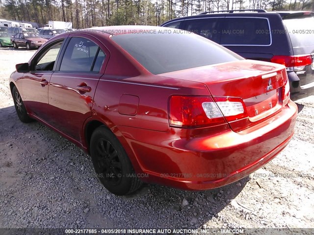 4A32B2FF3BE021891 - 2011 MITSUBISHI GALANT FE ORANGE photo 3