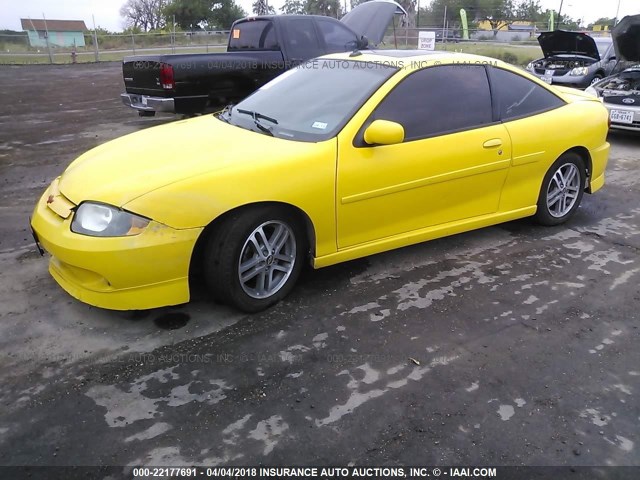 1G1JH12F557120646 - 2005 CHEVROLET CAVALIER LS SPORT YELLOW photo 2