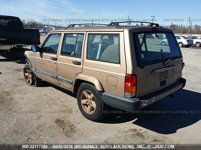 1J4FT68S6XL524931 - 1999 JEEP CHEROKEE SPORT/CLASSIC GOLD photo 3