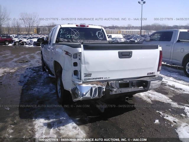 1GTEK29099Z129247 - 2009 GMC SIERRA K1500 SLE WHITE photo 3