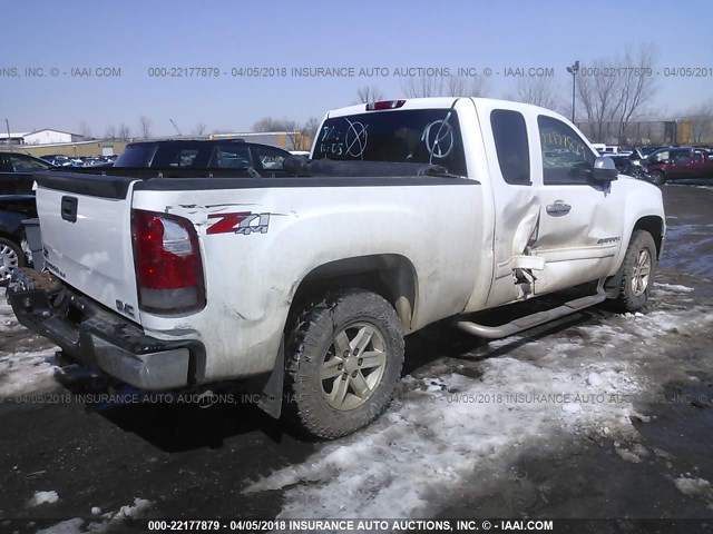 1GTEK29099Z129247 - 2009 GMC SIERRA K1500 SLE WHITE photo 4